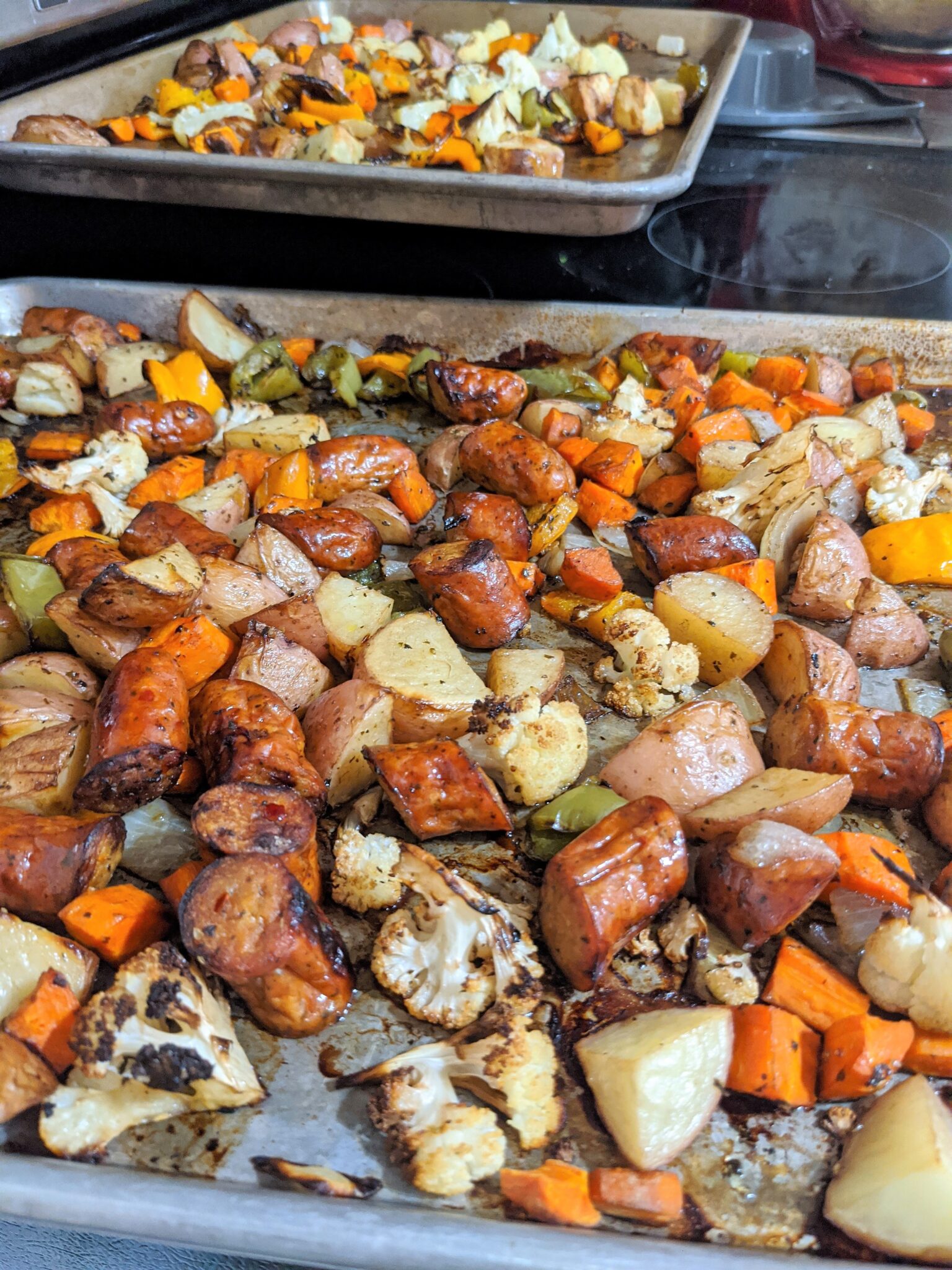 Roasted Veggies and Sausage - Jays Home Kitchen